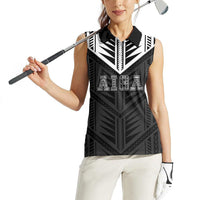 Samoa Aiga Women Sleeveless Polo Shirt Samoan Tribal Pattern LT05 - Polynesian Pride