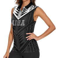Samoa Aiga Women Sleeveless Polo Shirt Samoan Tribal Pattern LT05 - Polynesian Pride
