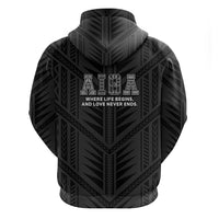 Samoa Aiga Zip Hoodie Samoan Tribal Pattern LT05 - Polynesian Pride