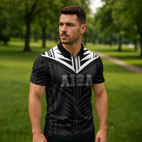 Samoa Aiga Zipper Polo Shirt Samoan Tribal Pattern LT05 - Polynesian Pride