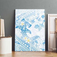 Polynesia Hammerhead Shark Canvas Wall Art Tropical Flowers Tribal Pattern Blue LT05 - Polynesian Pride