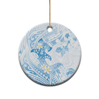 Polynesia Hammerhead Shark Ceramic Ornament Tropical Flowers Tribal Pattern Blue LT05 - Polynesian Pride