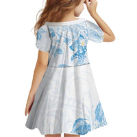 Polynesia Hammerhead Shark Family Matching Tank Maxi Dress and Hawaiian Shirt Tropical Flowers Tribal Pattern Blue LT05 - Polynesian Pride