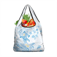 Polynesia Hammerhead Shark Grocery Bag Tropical Flowers Tribal Pattern Blue LT05 1-pack One Size Blue - Polynesian Pride