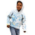 Polynesia Hammerhead Shark Kid Hoodie Tropical Flowers Tribal Pattern Blue