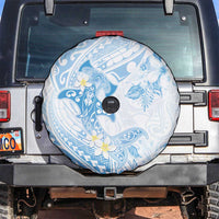 Polynesia Hammerhead Shark Spare Tire Cover Tropical Flowers Tribal Pattern Blue LT05 Blue - Polynesian Pride