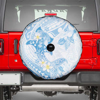 Polynesia Hammerhead Shark Spare Tire Cover Tropical Flowers Tribal Pattern Blue LT05 - Polynesian Pride