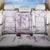 Polynesia Hammerhead Shark Back Car Seat Cover Tropical Flowers Tribal Pattern Lavender