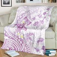 Polynesia Hammerhead Shark Blanket Tropical Flowers Tribal Pattern Lavender LT05 - Polynesian Pride