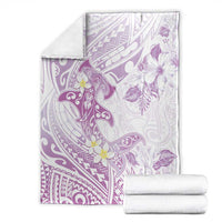 Polynesia Hammerhead Shark Blanket Tropical Flowers Tribal Pattern Lavender LT05 - Polynesian Pride