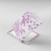 Polynesia Hammerhead Shark Canvas Wall Art Tropical Flowers Tribal Pattern Lavender LT05 With Frame Purple - Polynesian Pride