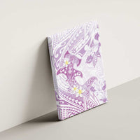 Polynesia Hammerhead Shark Canvas Wall Art Tropical Flowers Tribal Pattern Lavender LT05 - Polynesian Pride