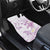 Polynesia Hammerhead Shark Car Mats Tropical Flowers Tribal Pattern Lavender