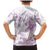 Polynesia Hammerhead Shark Family Matching Mermaid Dress and Hawaiian Shirt Tropical Flowers Tribal Pattern Lavender