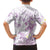 Polynesia Hammerhead Shark Family Matching Summer Maxi Dress and Hawaiian Shirt Tropical Flowers Tribal Pattern Lavender