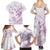 Polynesia Hammerhead Shark Family Matching Summer Maxi Dress and Hawaiian Shirt Tropical Flowers Tribal Pattern Lavender