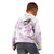 Polynesia Hammerhead Shark Kid Hoodie Tropical Flowers Tribal Pattern Lavender