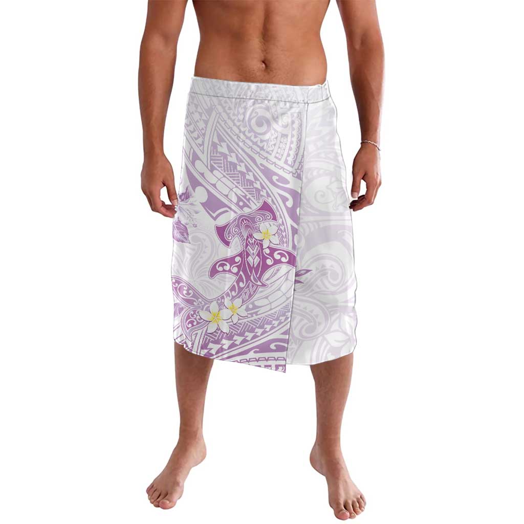 Polynesia Hammerhead Shark Lavalava Tropical Flowers Tribal Pattern Lavender LT05 Purple - Polynesian Pride