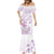 Polynesia Hammerhead Shark Mermaid Dress Tropical Flowers Tribal Pattern Lavender