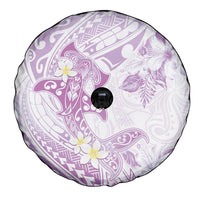 Polynesia Hammerhead Shark Spare Tire Cover Tropical Flowers Tribal Pattern Lavender LT05 - Polynesian Pride
