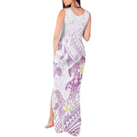 Polynesia Hammerhead Shark Tank Maxi Dress Tropical Flowers Tribal Pattern Lavender LT05 - Polynesian Pride