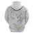 Polynesia Hammerhead Shark Hoodie Tropical Flowers Tribal Pattern White