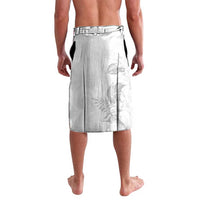 Polynesia Hammerhead Shark Lavalava Tropical Flowers Tribal Pattern White LT05 - Polynesian Pride