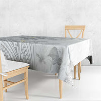 Polynesia Hammerhead Shark Tablecloth Tropical Flowers Tribal Pattern White LT05 - Polynesian Pride