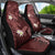 Polynesia Hammerhead Shark Car Seat Cover Tropical Flowers Tribal Pattern Oxblood