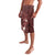 Polynesia Hammerhead Shark Lavalava Tropical Flowers Tribal Pattern Oxblood