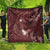 Polynesia Hammerhead Shark Quilt Tropical Flowers Tribal Pattern Oxblood