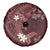 Polynesia Hammerhead Shark Spare Tire Cover Tropical Flowers Tribal Pattern Oxblood