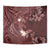 Polynesia Hammerhead Shark Tapestry Tropical Flowers Tribal Pattern Oxblood