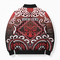 Personalised New Zealand Aotearoa Bomber Puffer Jacket Te Reo Maori Ake Ake Ake - Polynesian Pride