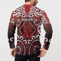 Personalised New Zealand Aotearoa Button Sweatshirt Te Reo Maori Ake Ake Ake - Polynesian Pride