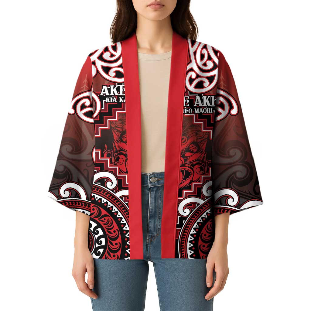 Personalised New Zealand Aotearoa Kimono Te Reo Maori Ake Ake Ake - Polynesian Pride