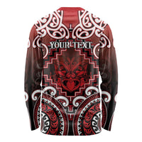 Personalised New Zealand Aotearoa Long Sleeve Shirt Te Reo Maori Ake Ake Ake - Polynesian Pride