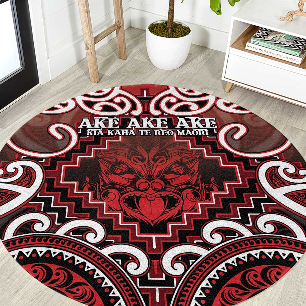 New Zealand Aotearoa Round Carpet Te Reo Maori Ake Ake Ake - Polynesian Pride