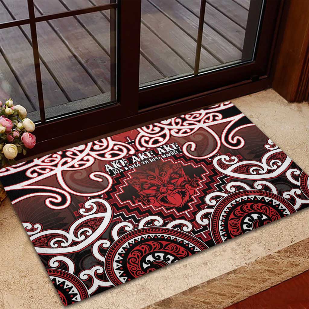 New Zealand Aotearoa Rubber Doormat Te Reo Maori Ake Ake Ake - Polynesian Pride