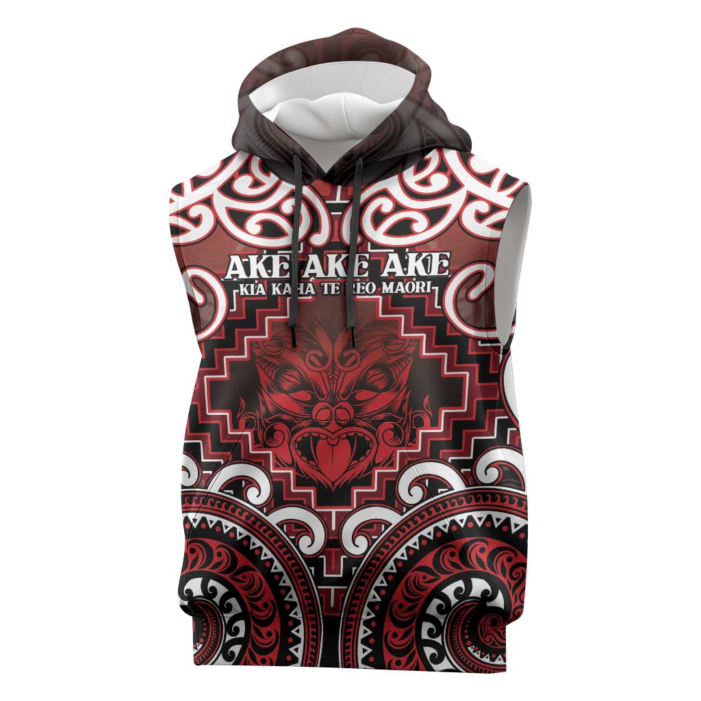 Personalised New Zealand Aotearoa Sleeveless Hoodie Te Reo Maori Ake Ake Ake - Polynesian Pride