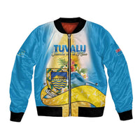 Personalised Tuvalu Independence Day Bomber Jacket Tuvalu Mo Te Atua - Polynesian Pride