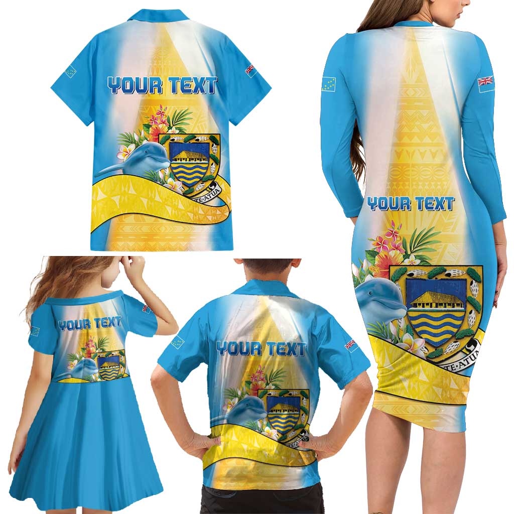 Personalised Tuvalu Independence Day Family Matching Long Sleeve Bodycon Dress and Hawaiian Shirt Tuvalu Mo Te Atua - Polynesian Pride