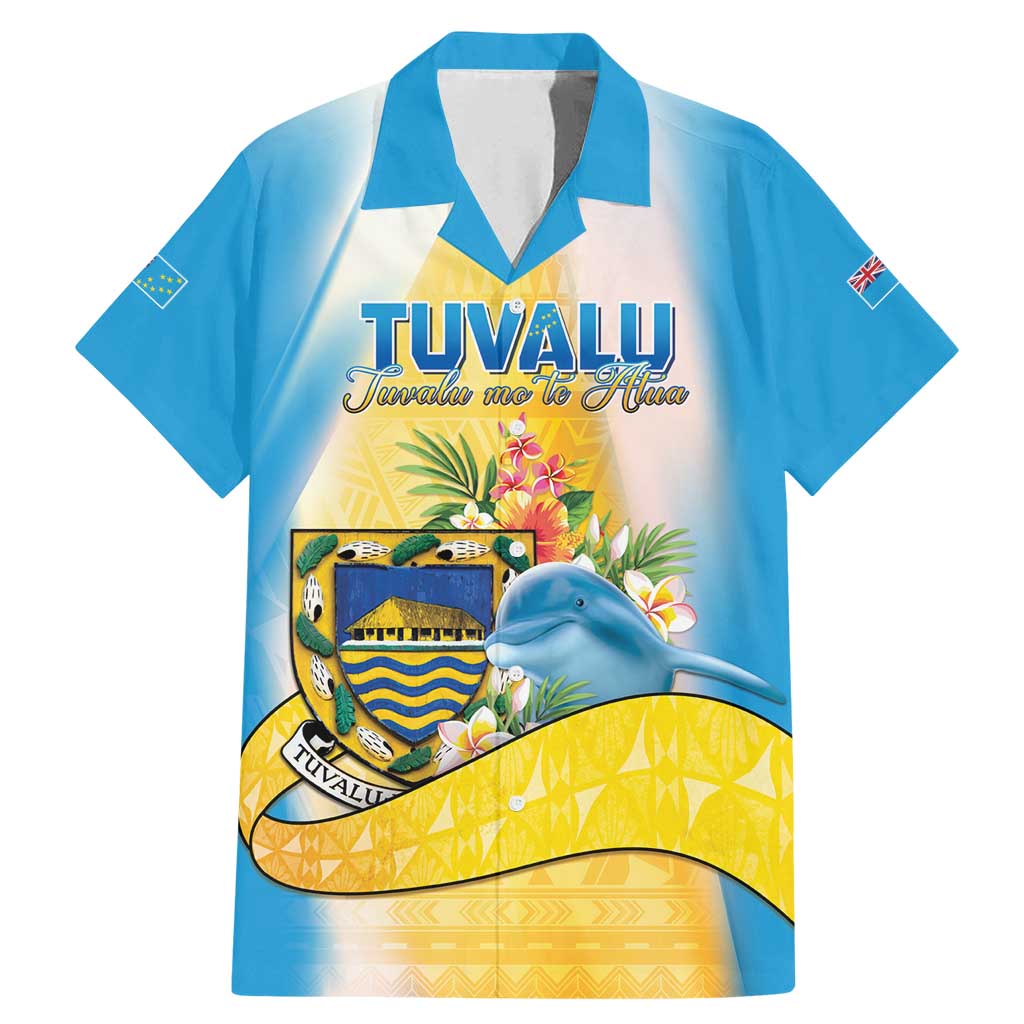 Personalised Tuvalu Independence Day Family Matching Mermaid Dress and Hawaiian Shirt Tuvalu Mo Te Atua - Polynesian Pride