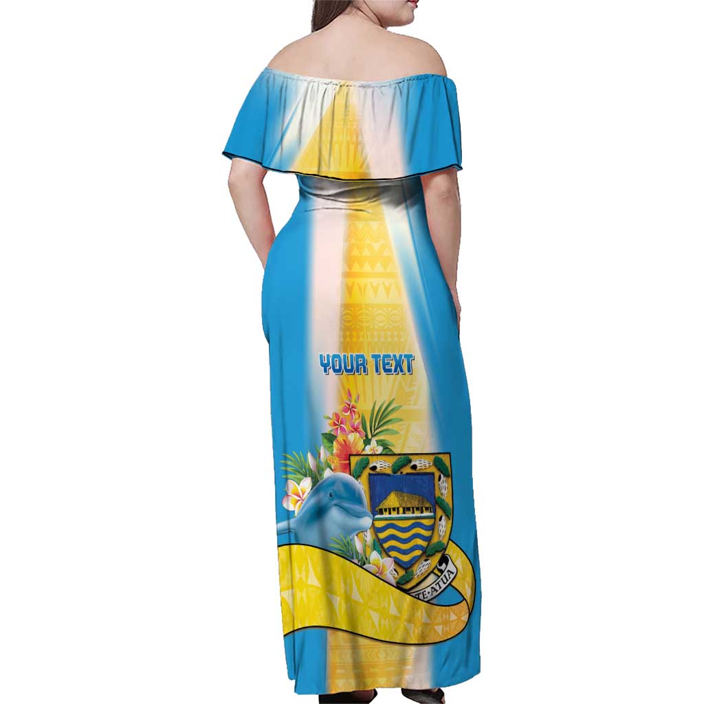 Personalised Tuvalu Independence Day Family Matching Off Shoulder Maxi Dress and Hawaiian Shirt Tuvalu Mo Te Atua - Polynesian Pride