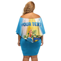 Personalised Tuvalu Independence Day Family Matching Off Shoulder Short Dress and Hawaiian Shirt Tuvalu Mo Te Atua - Polynesian Pride
