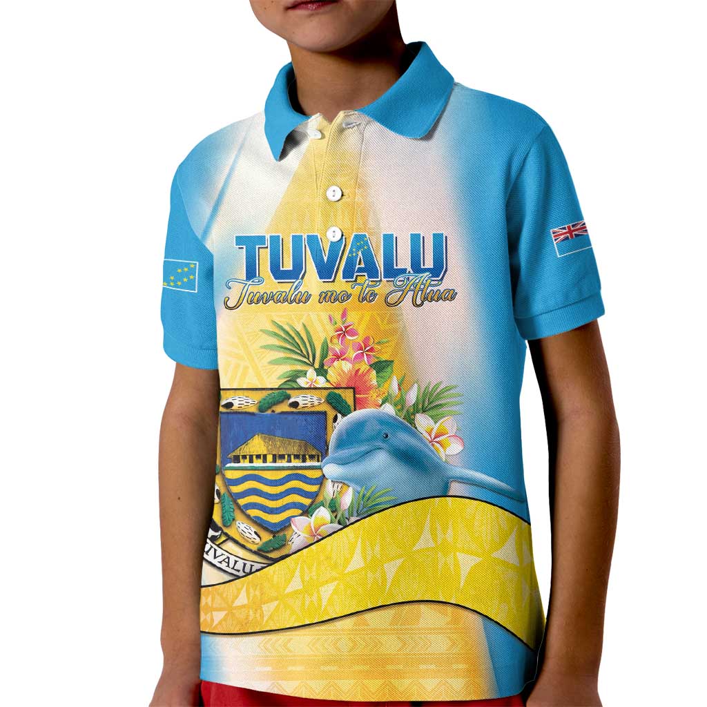 Personalised Tuvalu Independence Day Kid Polo Shirt Tuvalu Mo Te Atua - Polynesian Pride