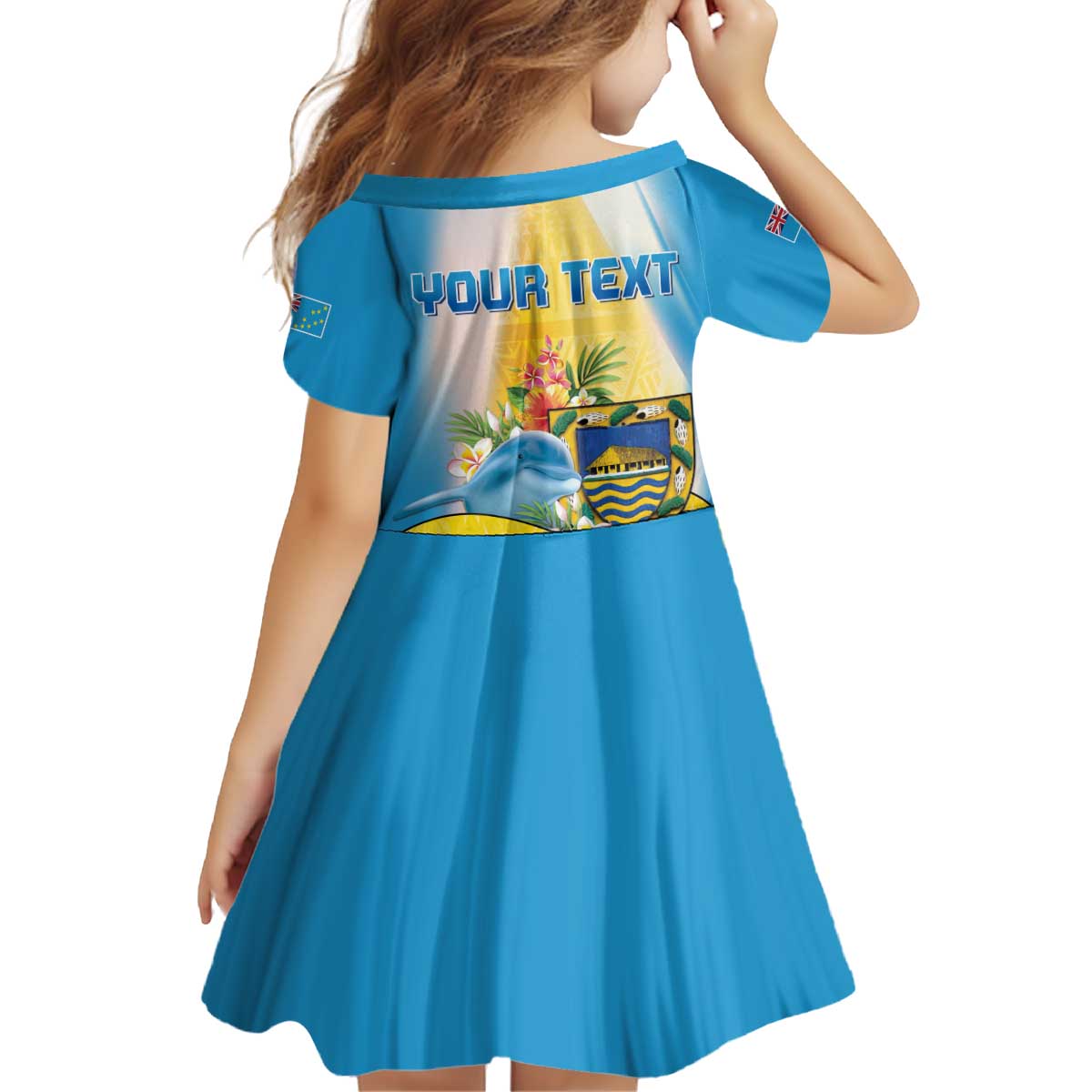 Personalised Tuvalu Independence Day Kid Short Sleeve Dress Tuvalu Mo Te Atua - Polynesian Pride