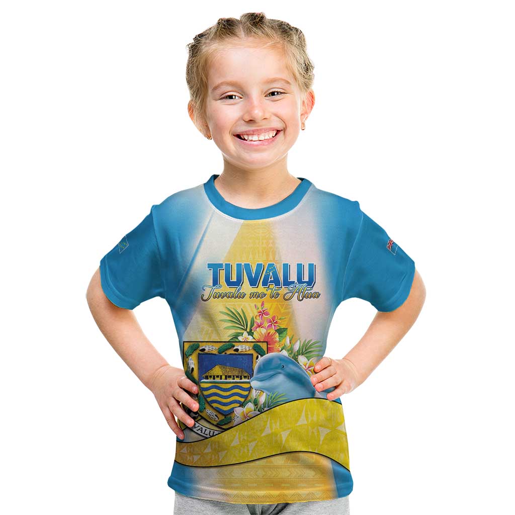 Personalised Tuvalu Independence Day Kid T Shirt Tuvalu Mo Te Atua - Polynesian Pride