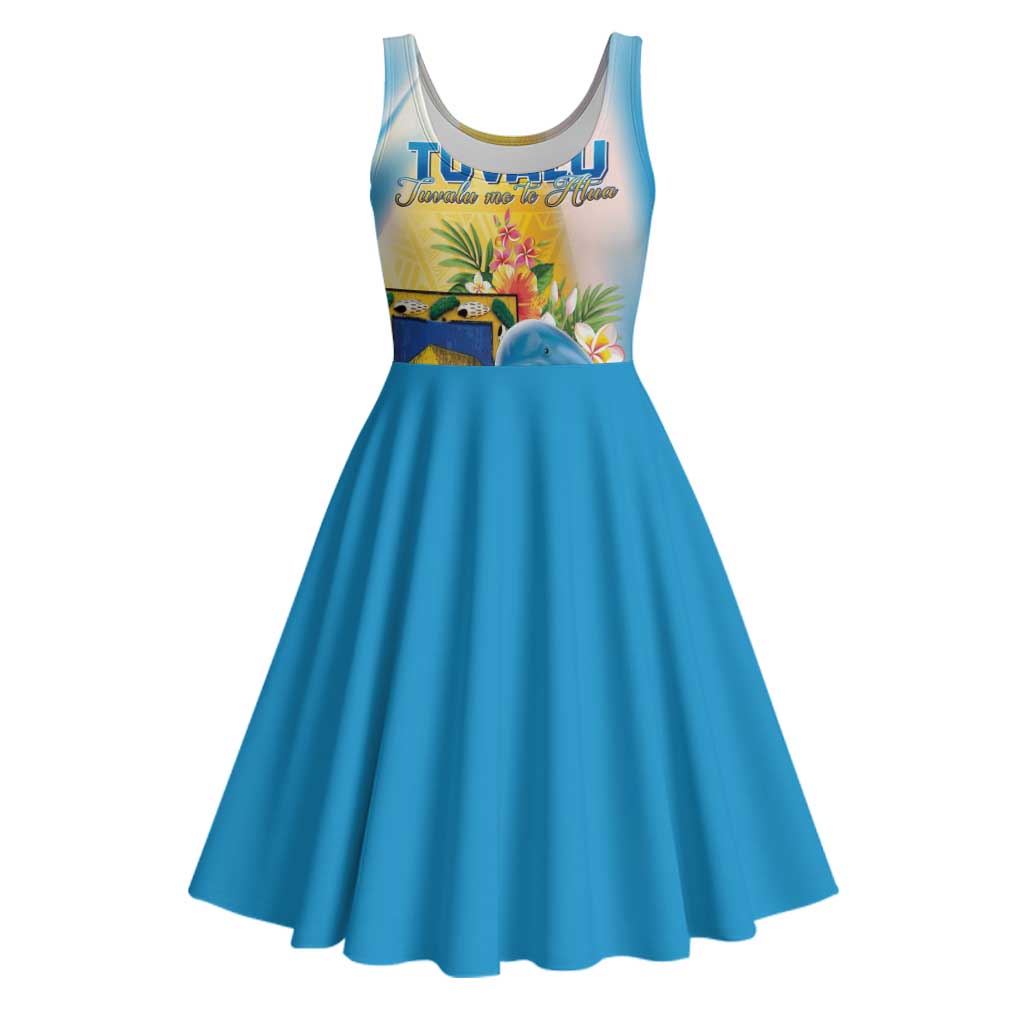 Personalised Tuvalu Independence Day Midi Dress Tuvalu Mo Te Atua - Polynesian Pride