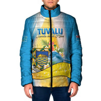 Personalised Tuvalu Independence Day Padded Jacket Tuvalu Mo Te Atua - Polynesian Pride